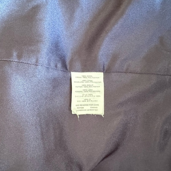 100% wool Funnel Neck Cocoon coat in windowpane check - Picture 5 of 8